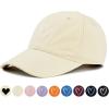 imageWomens Baseball Caps Unisex Cute Baseball Hats Trendy Adjustable Ball Hats for Workout Golf RunningBeige With White Heart