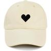 Beige With Black Heart