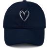 Navy With White Heart