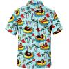 imageFunny Hawaiian Shirts for Men Short Sleeve Fun Beach Shirts Mens Casual Button Down Summer Vacation WearBigfoot Duck Swim Ring