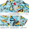 imageFunny Hawaiian Shirts for Men Short Sleeve Fun Beach Shirts Mens Casual Button Down Summer Vacation WearBigfoot Duck Swim Ring