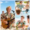 imageFunny Hawaiian Shirts for Men Short Sleeve Fun Beach Shirts Mens Casual Button Down Summer Vacation WearBigfoot Duck Swim Ring