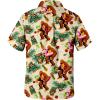 imageFunny Hawaiian Shirts for Men Short Sleeve Fun Beach Shirts Mens Casual Button Down Summer Vacation WearBigfoot Flamingo Swim Ring