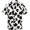 imageHawaiian Shirt for Men Button Down Short Sleeve Casual Beach Shirt Summer Wear Stylish Tropical Print ShirtsCow Print
