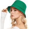 imageUnisex Athletic Bucket Hat Solid Colors Sun Hat with UV Protection for Outdoor Sports Packable Summer HatsGreen