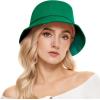 imageUnisex Athletic Bucket Hat Solid Colors Sun Hat with UV Protection for Outdoor Sports Packable Summer HatsGreen