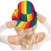 imageUnisex Athletic Bucket Hat Solid Colors Sun Hat with UV Protection for Outdoor Sports Packable Summer HatsRainbow2