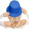 imageUnisex Athletic Bucket Hat Solid Colors Sun Hat with UV Protection for Outdoor Sports Packable Summer HatsRoyalblue