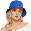 imageUnisex Athletic Bucket Hat Solid Colors Sun Hat with UV Protection for Outdoor Sports Packable Summer HatsRoyalblue