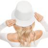 imageUnisex Athletic Bucket Hat Solid Colors Sun Hat with UV Protection for Outdoor Sports Packable Summer HatsWhiterainbow