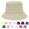 imageUnisex Athletic Bucket Hat Solid Colors Sun Hat with UV Protection for Outdoor Sports Packable Summer HatsLatte
