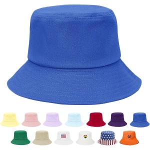 imageUnisex Athletic Bucket Hat Solid Colors Sun Hat with UV Protection for Outdoor Sports Packable Summer HatsRoyalblue