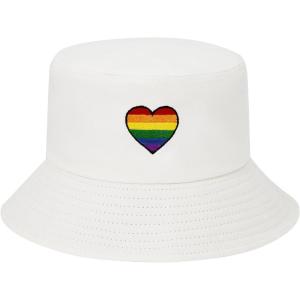 imageUnisex Athletic Bucket Hat Solid Colors Sun Hat with UV Protection for Outdoor Sports Packable Summer HatsWhiterainbow
