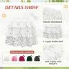 imageAmerican Trends Girls Sparkly Sequin Skirts Toddler 3Layers Ruffle Metallic Skirt Kids Glitter Skirt with HairbowWhite