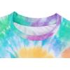 imageBoy Long Sleeve Rash Guard Shirt UPF 50 Sun Protection Rashguard Swim ShirtTie Dye