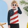 imageBoys Rash Guard Swim Shirt Long Sleeve UPF 50 for Toddler Kids UV Protection Outdoor Rashguard Sun ShirtAmerican Flag