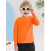 imageBoys Rash Guard Swim Shirt Long Sleeve UPF 50 for Toddler Kids UV Protection Outdoor Rashguard Sun ShirtNeon Orange