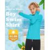 imageBoys Rash Guard Swim Shirt Long Sleeve UPF 50 for Toddler Kids UV Protection Outdoor Rashguard Sun ShirtNeon Orange