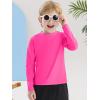 imageBoys Rash Guard Swim Shirt Long Sleeve UPF 50 for Toddler Kids UV Protection Outdoor Rashguard Sun ShirtRose Red