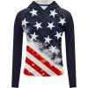 imageBoys Rash Guard Toddler Swim Shirts Long Sleeve Kids Fishing Shirt UPF 50 Sun Protection Swim Top with Thumb HoleAmerican Flag