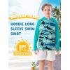 imageBoys Rash Guard Toddler Swim Shirts Long Sleeve Kids Fishing Shirt UPF 50 Sun Protection Swim Top with Thumb HoleLake Blue Shark