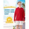 imageBoys Rash Guard Toddler Swim Shirts Long Sleeve Kids Fishing Shirt UPF 50 Sun Protection Swim Top with Thumb HoleRed