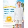 imageBoys Rash Guard Toddler Swim Shirts Long Sleeve Kids Fishing Shirt UPF 50 Sun Protection Swim Top with Thumb HoleWhite