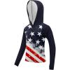 imageBoys Rash Guard Toddler Swim Shirts Long Sleeve Kids Fishing Shirt UPF 50 Sun Protection Swim Top with Thumb HoleAmerican Flag