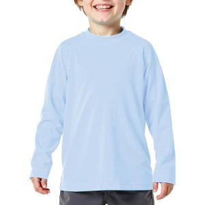 imageBoys Rash Guard Swim Shirt Long Sleeve UPF 50 for Toddler Kids UV Protection Outdoor Rashguard Sun ShirtBlue