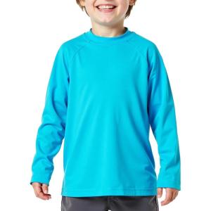 imageBoys Rash Guard Swim Shirt Long Sleeve UPF 50 for Toddler Kids UV Protection Outdoor Rashguard Sun ShirtSky Blue