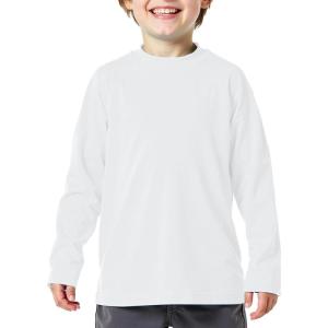 imageBoys Rash Guard Swim Shirt Long Sleeve UPF 50 for Toddler Kids UV Protection Outdoor Rashguard Sun ShirtWhite