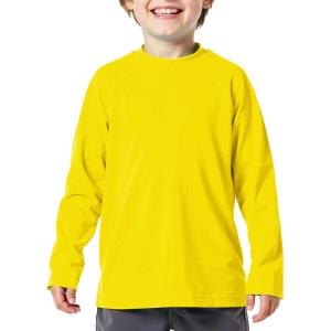 imageBoys Rash Guard Swim Shirt Long Sleeve UPF 50 for Toddler Kids UV Protection Outdoor Rashguard Sun ShirtYellow