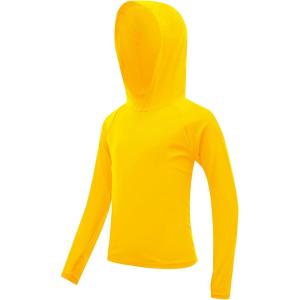imageBoys Rash Guard Toddler Swim Shirts Long Sleeve Kids Fishing Shirt UPF 50 Sun Protection Swim Top with Thumb HoleYellow