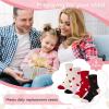 imageAmerican Trends Kids Athletic Crew Socks Toddler Striped Socks School Uniform Socks 4 PairsAllover Hearts