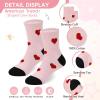 imageAmerican Trends Kids Athletic Crew Socks Toddler Striped Socks School Uniform Socks 4 PairsAllover Hearts