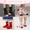 imageAmerican Trends Kids Athletic Crew Socks Toddler Striped Socks School Uniform Socks 4 PairsAllover Hearts