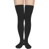 imageAmerican Trends Womens Knee High ampamp Thigh High Socks  Warm Striped Cosplay ampamp Athletic Socks01 1 Pack Black Solid
