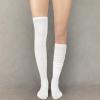 imageAmerican Trends Womens Knee High ampamp Thigh High Socks  Warm Striped Cosplay ampamp Athletic Socks01 1 Pack White Solid
