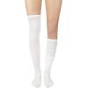 imageAmerican Trends Womens Knee High ampamp Thigh High Socks  Warm Striped Cosplay ampamp Athletic Socks01 1 Pack White Solid