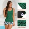 imageAmerican Trends Womens Tankini Swimsuits for Women 2025 Tummy Control Bathing Suits Two Piece Swimwear Tank Top with ShortGreen