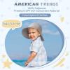 imageBaby Sun Hat Toddler Summer UPF 50 Sun Protection Baby Boy Girls Hats Beach Hats Wide Brim Adjustable Bucket HatA 2 Pack Blue Dinosaur  Navy