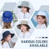 imageBaby Sun Hat Toddler Summer UPF 50 Sun Protection Baby Boy Girls Hats Beach Hats Wide Brim Adjustable Bucket HatA 2 Pack Blue Dinosaur  Navy