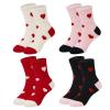 imageAmerican Trends Kids Athletic Crew Socks Toddler Striped Socks School Uniform Socks 4 PairsAllover Hearts