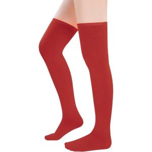 imageAmerican Trends Womens Knee High ampamp Thigh High Socks  Warm Striped Cosplay ampamp Athletic Socks01 1 Pack Red