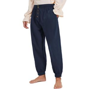 imagePirate Pants for Men Pirate Costume Pant Renaissance Medieval Pant Halloween Costume Viking Pants MenNavy Blue