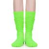 imageAmerican Trends Slouch Socks for Woman Scrunch Socks 80s 90s Knee High Socks Neon Socks Slouchy Socks Pack Long SocksBright Green
