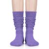 imageAmerican Trends Slouch Socks for Woman Scrunch Socks 80s 90s Knee High Socks Neon Socks Slouchy Socks Pack Long SocksLight Purple