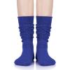 imageAmerican Trends Slouch Socks for Woman Scrunch Socks 80s 90s Knee High Socks Neon Socks Slouchy Socks Pack Long SocksRoyal Blue