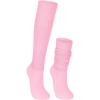 imageAmerican Trends Slouch Socks for Woman Scrunch Socks 80s 90s Knee High Socks Neon Socks Slouchy Socks Pack Long SocksLight Pink