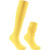 imageAmerican Trends Slouch Socks for Woman Scrunch Socks 80s 90s Knee High Socks Neon Socks Slouchy Socks Pack Long SocksYellow